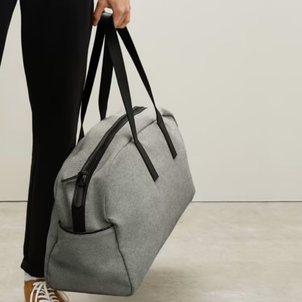 Everlane Twill Weekender Duffle Bag Gray
